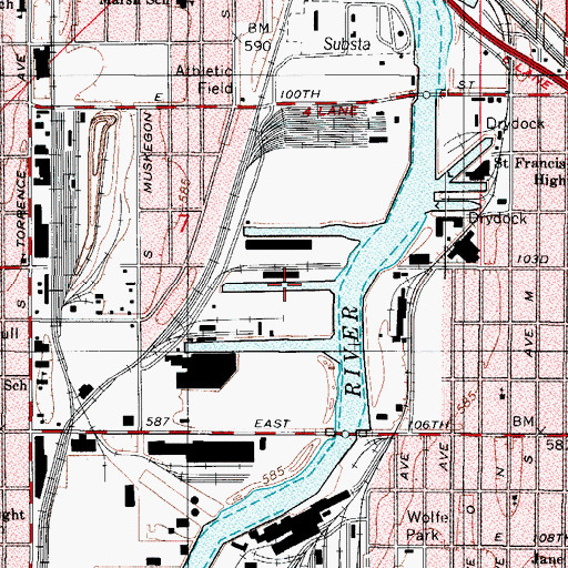 Topographic Map of Slip Number Three, IL