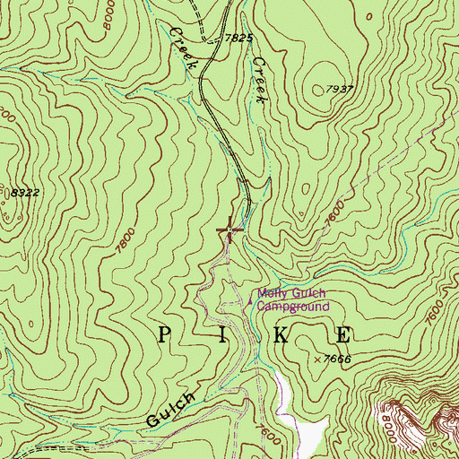 Topographic Map of North Twin Creek, CO