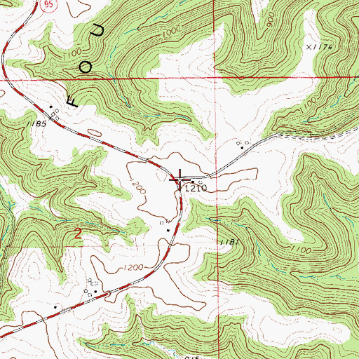 Topographic Map of Cross School (historical), WI
