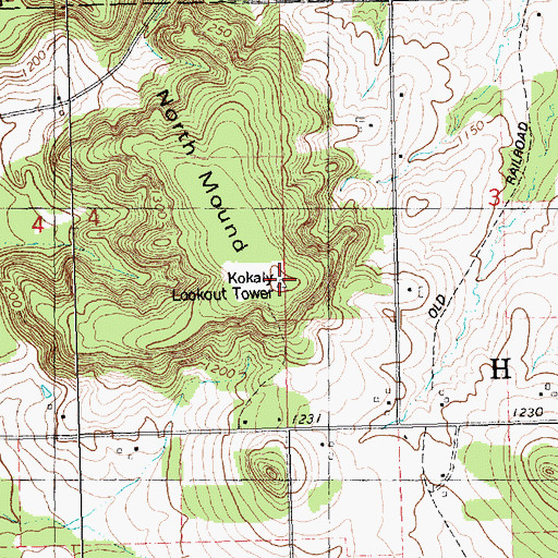 Topographic Map of Kokaly Lookout Tower, WI