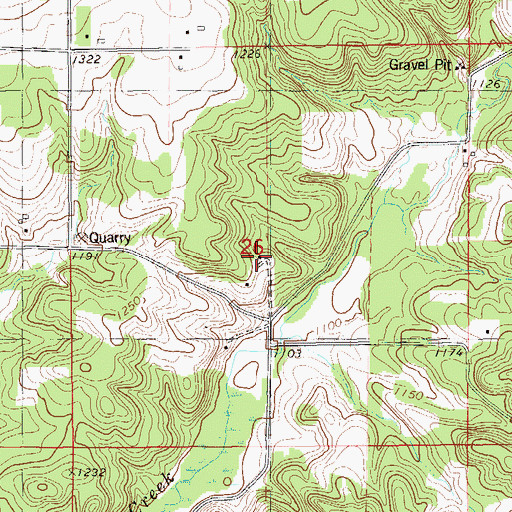 Topographic Map of Dorits School (historical), WI