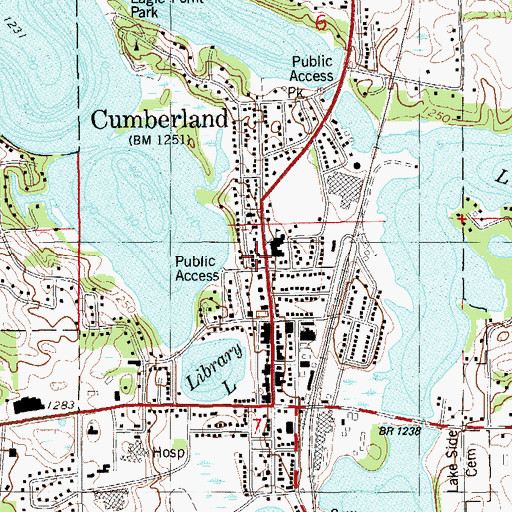 Topographic Map of First Methodist Episcopal Church (historical), WI