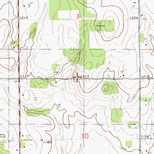 Topographic Map of Pleasant Hill School (historical), WI