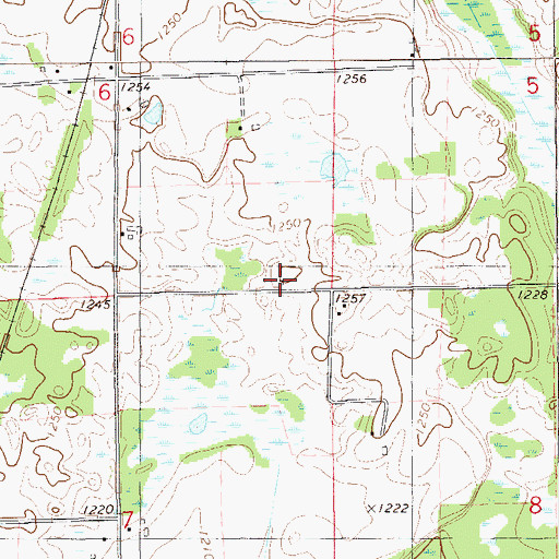 Topographic Map of Sunny Brook School (historical), WI