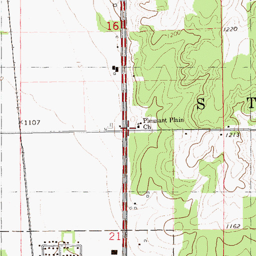 Topographic Map of Wold School (historical), WI