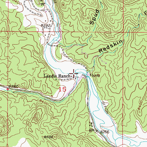 Topographic Map of Marksbury Gulch, CO