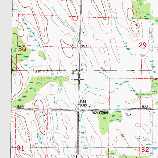 Topographic Map of Hauser School (historical), WI