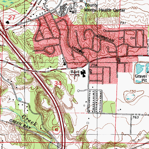 Topographic Map of Henry S Baird Park, WI