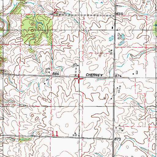 Topographic Map of Lynch School (historical), WI
