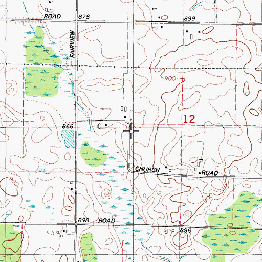 Topographic Map of Stark School (historical), WI