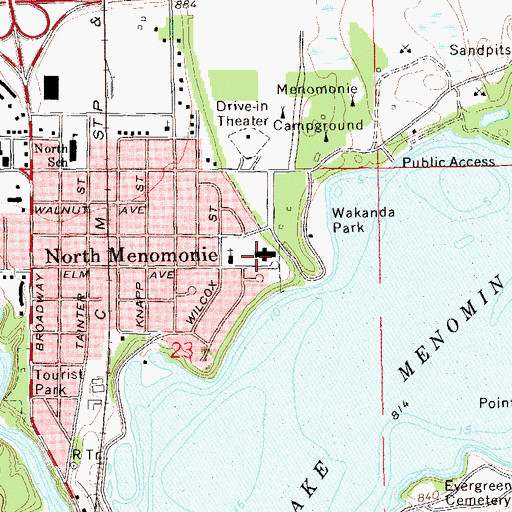 Topographic Map of American Lutheran Home, WI
