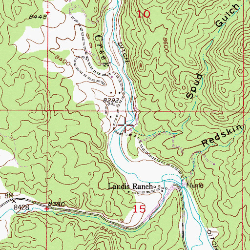 Topographic Map of Spud Gulch, CO