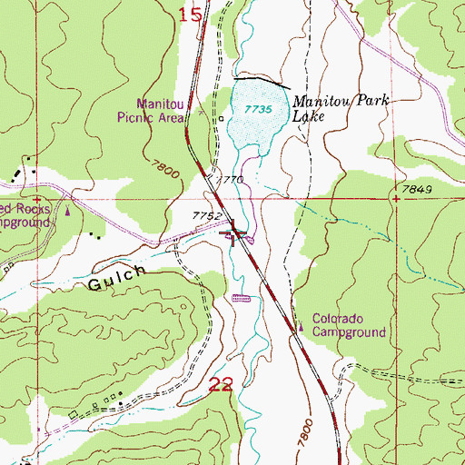 Topographic Map of Quinlan Gulch, CO