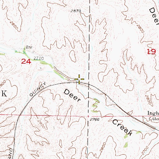 Topographic Map of Ingham Post Office (historical), NE