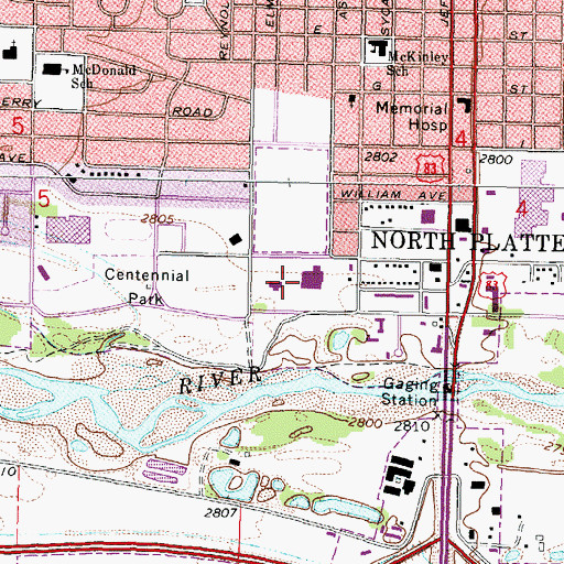 Topographic Map of Centennial Park Retirement Village, NE