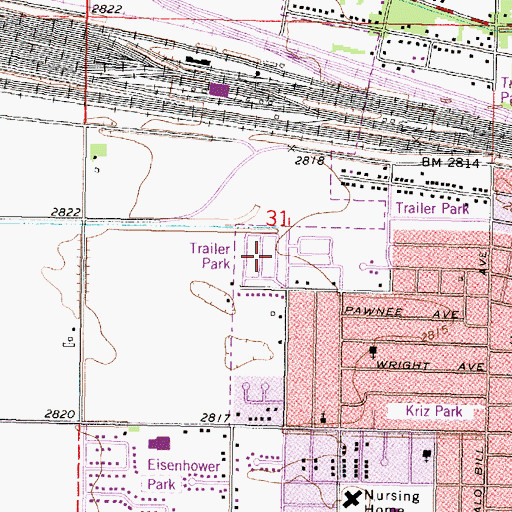 Topographic Map of Village Square, NE