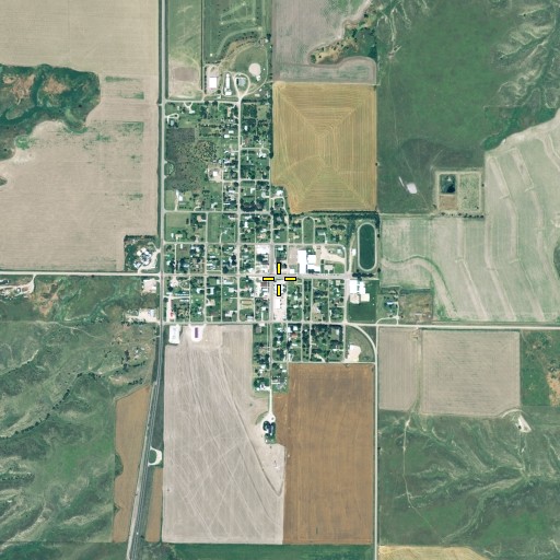 Aerial/Satellite Image of Hayes Center Post Office, NE