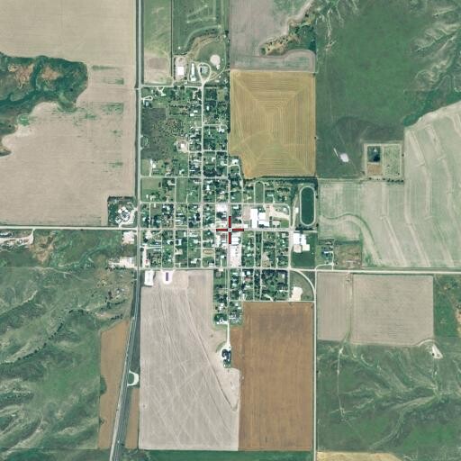 Aerial/Satellite Image of Congregational Church, NE