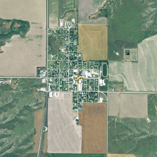 Aerial/Satellite Image of Hayes Center Police Department, NE