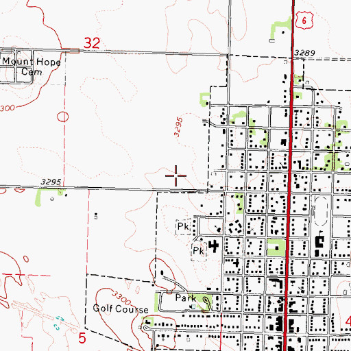 Topographic Map of Chase County Community Hospital, NE