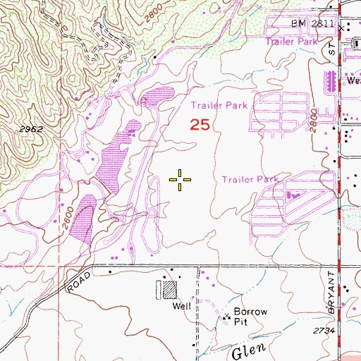 Topographic Map of Park View Middle School, CA