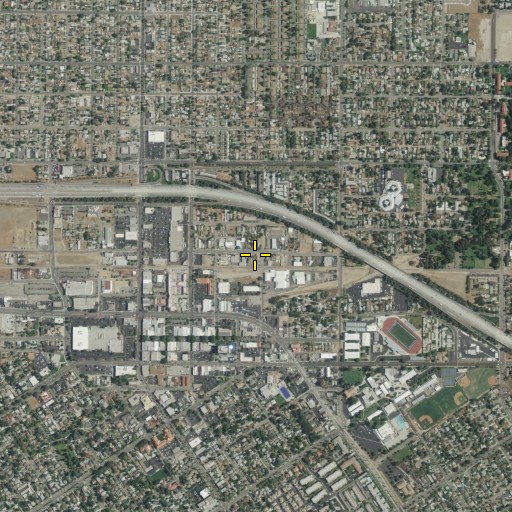 Aerial/Satellite Image of Second Baptist Church, CA
