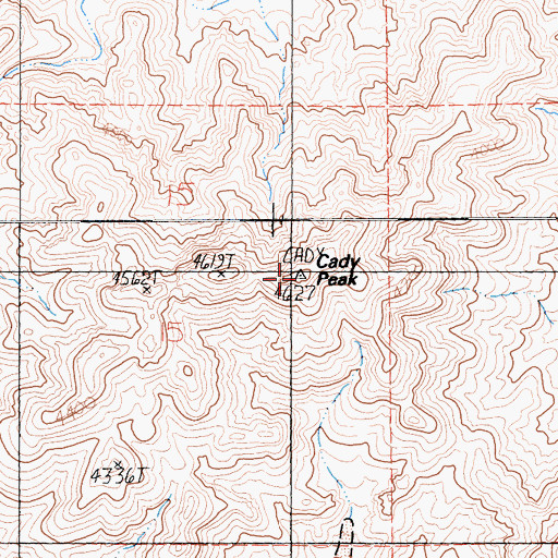 Topographic Map of Cady Peak, CA