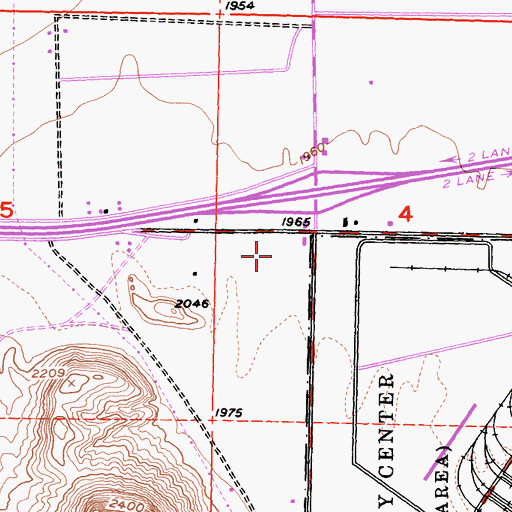 Topographic Map of Silver Valley High School, CA