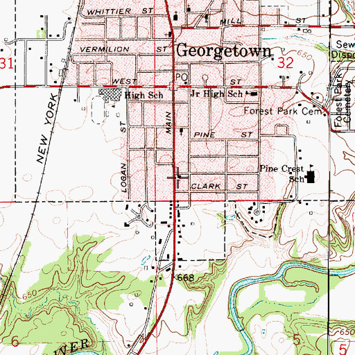 Topographic Map of Bethel Baptist Church, IL