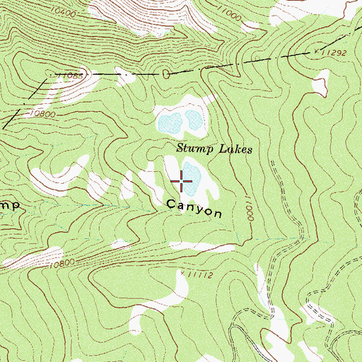 Topographic Map of Stump Lakes, CO
