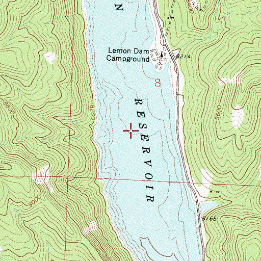 Topographic Map of Lemon Reservoir, CO