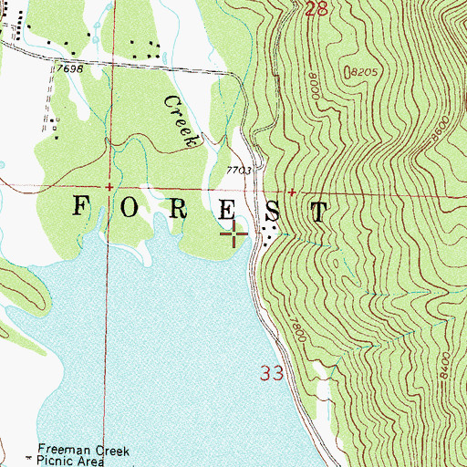 Topographic Map of Vallecito Creek, CO