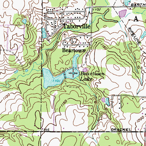 Topographic Map of Middle Bear Lake, OH