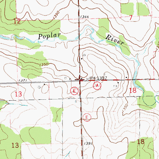Topographic Map of Brady School (historical), WI
