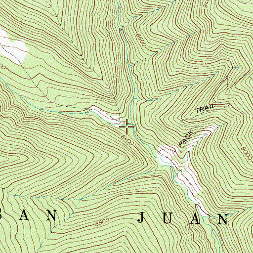 Topographic Map of North Fork Sand Creek, CO