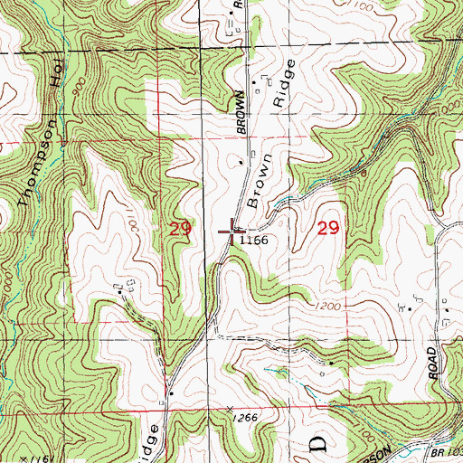Topographic Map of Brown School (historical), WI