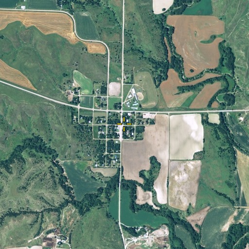 Aerial/Satellite Image of Frontier County Court House, NE