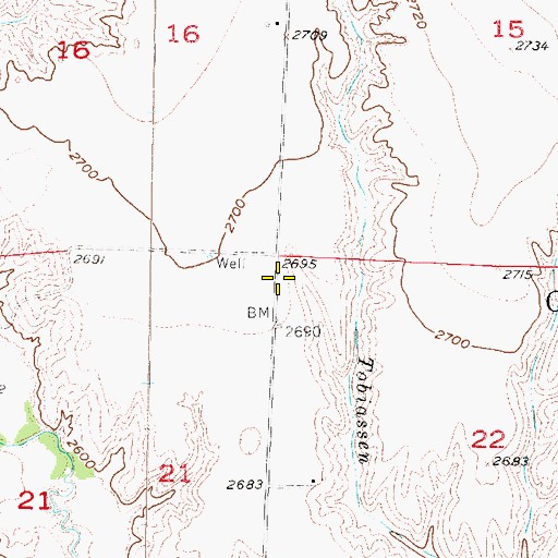 Topographic Map of Township of Curtis, NE