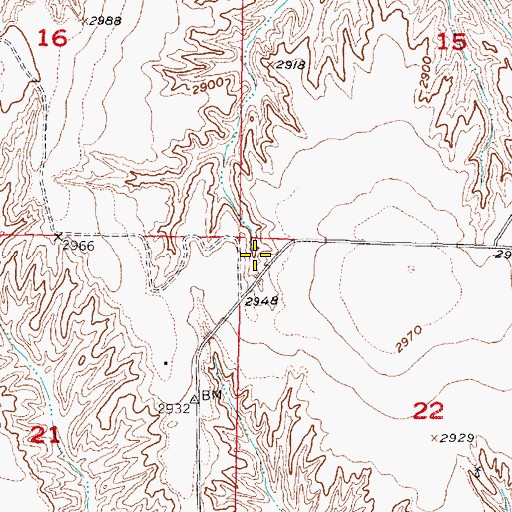 Topographic Map of Township of Laird West, NE
