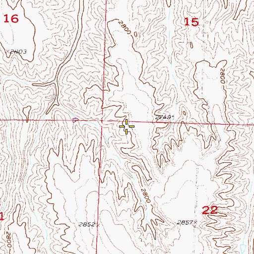 Topographic Map of Township of Laws, NE