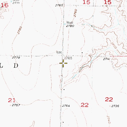 Topographic Map of Township of Moorefield, NE