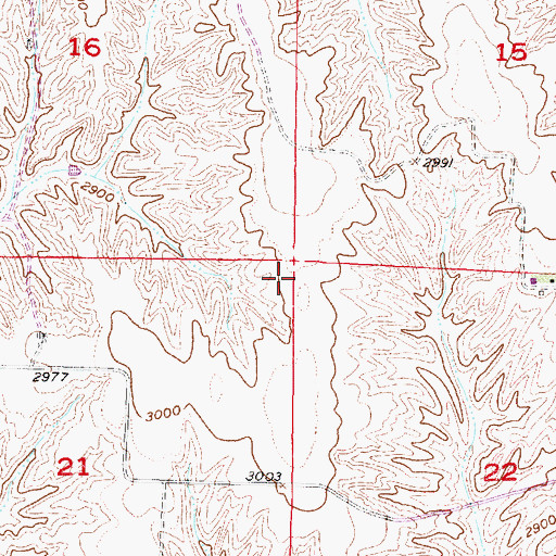 Topographic Map of Township of Weaver, NE