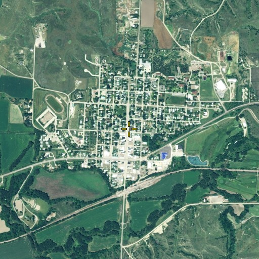 Aerial/Satellite Image of United Methodist Church, NE
