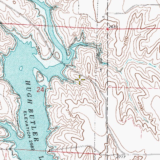 Topographic Map of Pikes Point Campground, NE