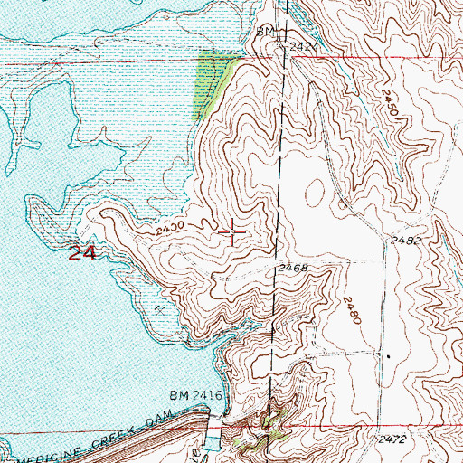 Topographic Map of Shady Bay Campground, NE