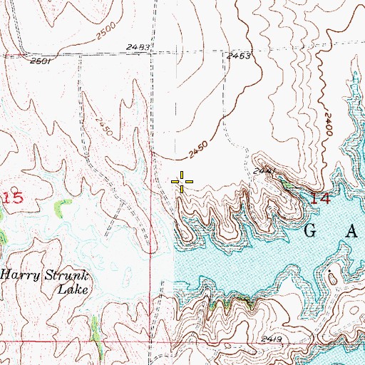 Topographic Map of Medicine Creek Reservoir State Recreation Area, NE