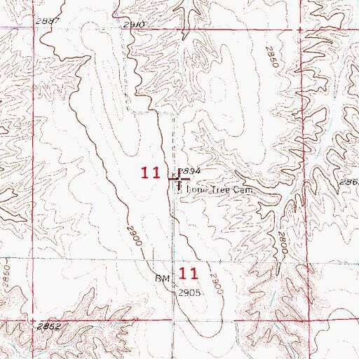 Topographic Map of Lone Tree School (historical), NE