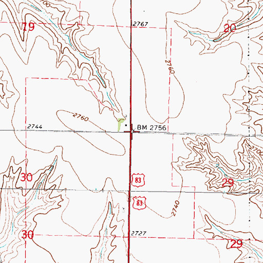 Topographic Map of Parsons School (historical), NE