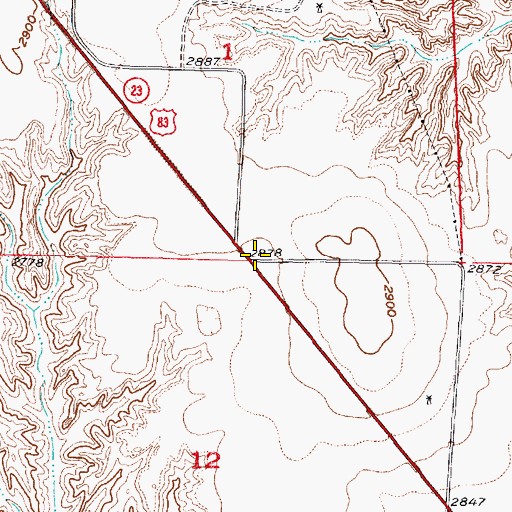 Topographic Map of Highland School (historical), NE
