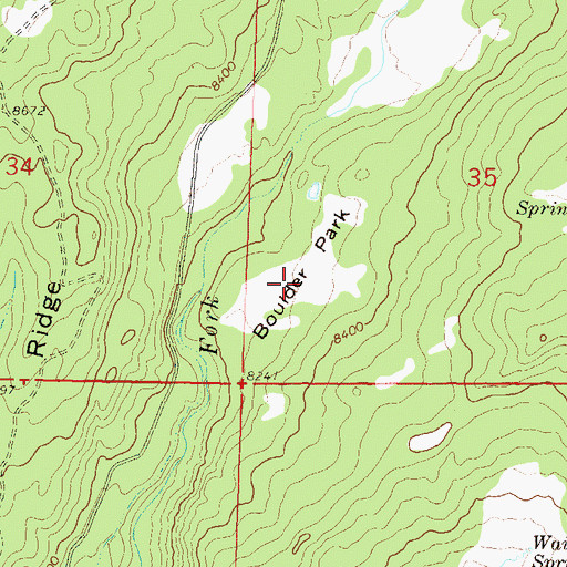 Topographic Map of Boulder Park, CO